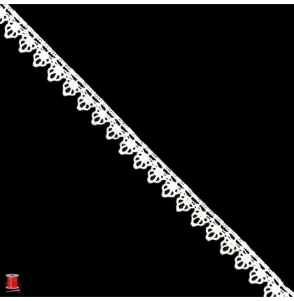 Кружево плетеное шир.16 мм арт.10598 цв.белый уп.13,5 м
