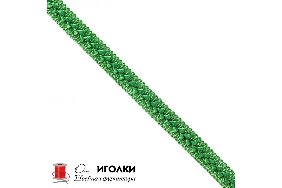Тесьма Самоса шир.17 мм арт.9021 цв.зеленый уп.30 м